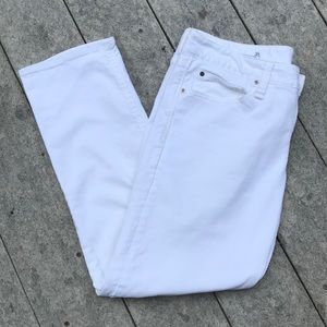 White Straight-leg Gap Jeans
